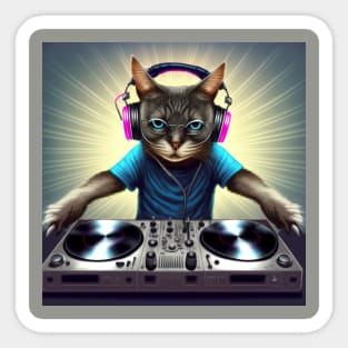 cats and music Sticker